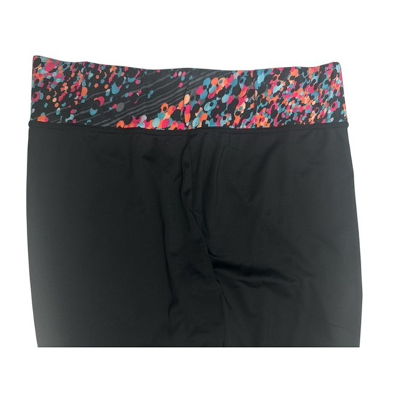 Minnie Mouse Large Capri Pants Disney Park Polka Dot Black Athletic Yoga Legging - Picture 6 of 8